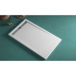 Stone Cach Ardesia cadita dus 80x110 cm, compozit, sifon inclus, antracit - imagine 3