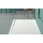Stone Cach Ardesia cadita dus 90x200 cm, compozit, sifon inclus, alb - imagine 7