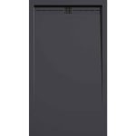 Stone Cach cadita dus 70x70 cm, compozit, sifon inclus, antracit - imagine 2