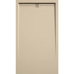 Stone Cach cadita dus 90x200 cm, compozit, sifon inclus, crem - imagine 2