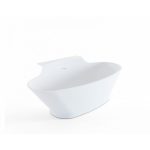 West Hannah cada freestanding 172x102 cm, compozit Solid Surface - imagine 2