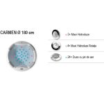 Riho Thermae Line Carmen 180 cm, tetiere gri - imagine 3