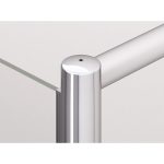 Sanswiss Fun paravan de cada 70 cm cu tija de fixare in tavan si parte mobila, crom - imagine 3