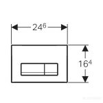 Geberit Delta20 clapeta de actionare dubla, crom lucios - imagine 4