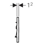Geberit Sigma30 clapeta de actionare dubla alb mat, detalii crom lucios - imagine 4