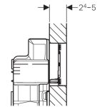 Geberit Sigma60 clapeta de actionare dubla, coplanara, sticla, negru lucios - imagine 3