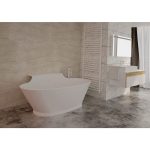 West Hannah cada freestanding 172x102 cm, compozit Solid Surface - imagine 5