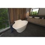 West Hannah cada freestanding 172x102 cm, compozit Solid Surface - imagine 10