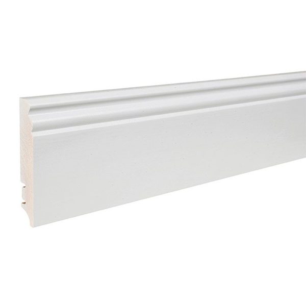 Barlinek plinta alba lemn P9H, lemn baituit alb lacuit, 2200x95x16 mm, cod P9H27362A