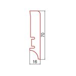 Barlinek plinta alba lemn P7C, lemn baituit alb lacuit, 2200x70x16 mm, cod P7C27362A - imagine 3