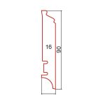 Barlinek plinta alba lemn P90, lemn baituit alb lacuit, 2200x90x16 mm, cod P9027362A - imagine 3