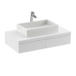 Ravak Formy 01 lavoar pe blat 60x39 cm alb - imagine 4