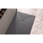 Stone Plus cadita dus 90x190 cm, compozit, sifon inclus, crem - imagine 4