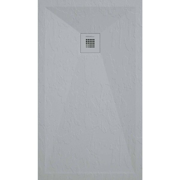 Stone Plus Ardesia cadita dus 80x120 cm, compozit, sifon inclus, gri
