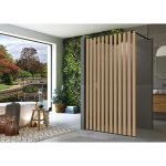 Sanswiss Walk-In Easy Japan Black Line paravan dus 160x200 cm, sticla securizata de 8 mm