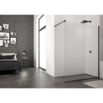 Sanswiss Walk-in Easy Black Line paravan dus 70x200 cm sticla securizata de 8 mm, negru mat