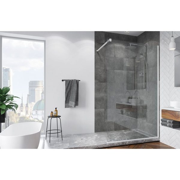 Sanswiss Walk-in Easy White Line paravan dus 70x200 cm sticla securizata de 8 mm, alb mat