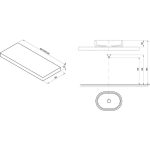 Ravak I blat pentru lavoar 120x55 cm nuc inchis - imagine 3