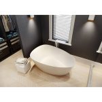 Riho Toledo cada freestanding 158x110 cm, compozit Solid Surface - imagine 4