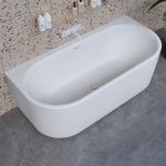 Riho Valor Back2Wall cada freestanding 180x80 cm, compozit Solid Surface - imagine 2