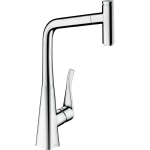 Hansgrohe Metris Select 320, baterie bucatarie cu pipa extractabila, crom