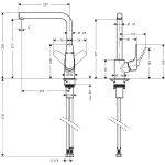 Hansgrohe Focus 280, baterie bucatarie cu pipa rotativa, crom - imagine 2