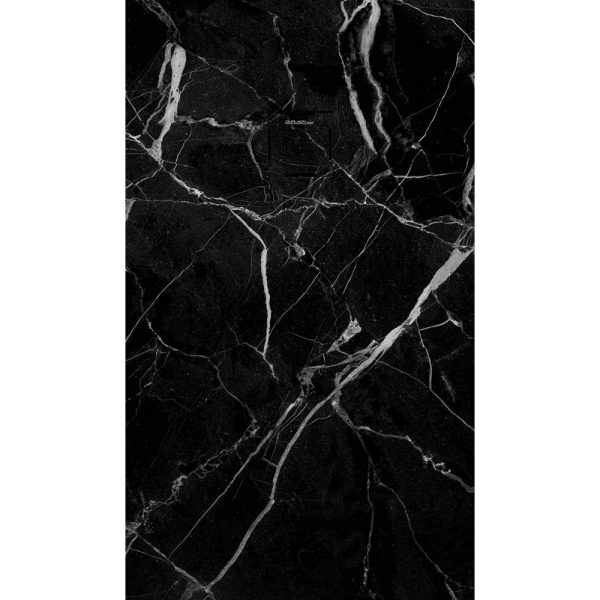 3D Marble Black cadita dus 90x180 cm, compozit, sifon inclus