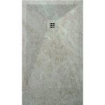 3D Marble Cream Moscato cadita dus 70x130 cm, compozit, sifon inclus