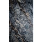 3D Marble Grey Marble  cadita dus 70x130 cm, compozit, sifon inclus