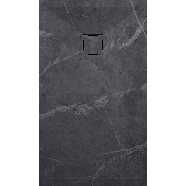 3D Marble Marquina cadita dus 70x90 cm, compozit, sifon inclus
