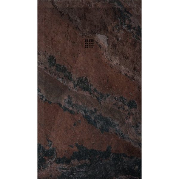 3D Marble Rust cadita dus 70x90 cm, compozit, sifon inclus