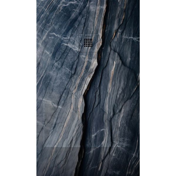 3D Marble Schist cadita dus 90x130 cm, compozit, sifon inclus