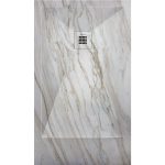 3D Marble Veined Marble cadita dus 70x210 cm, compozit, sifon inclus