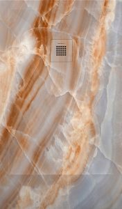 3D Marble Quartz cadita dus 90x180 cm, compozit, sifon inclus