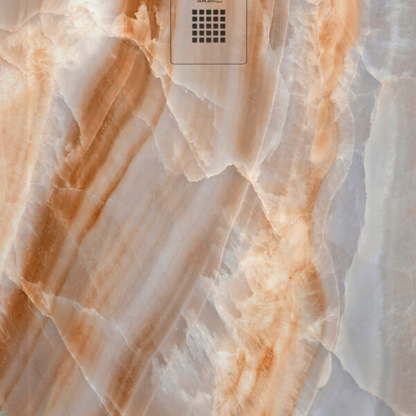 3D Marble Quartz cadita dus 90x180 cm, compozit, sifon inclus
