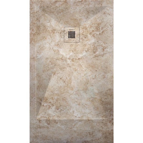 3D Marble Sandstone cadita dus 90x120 cm, compozit, sifon inclus