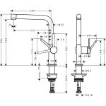 Hansgrohe Talis M54, 270, 1 jet, baterie bucatarie cu pipa rotativa, crom - imagine 6