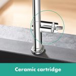 Hansgrohe Talis M54 270 1 jet, baterie bucatarie cu pipa rotativa extractabila, crom - imagine 6