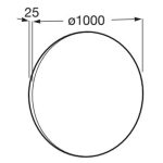 Roca Luna oglinda rotunda cu iluminare perimetrala LED, diametru 100 cm - imagine 3