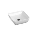 Ravak Uni 380 S Slim lavoar pe blat patrat 38x38 cm alb