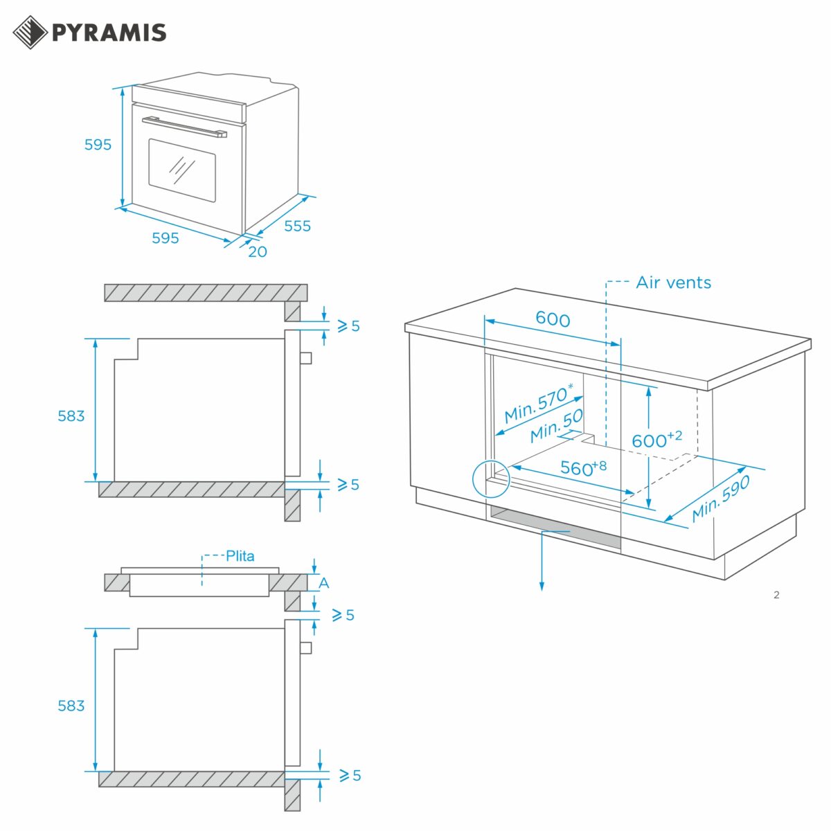 Set Pyramis 8P Black - imagine 2