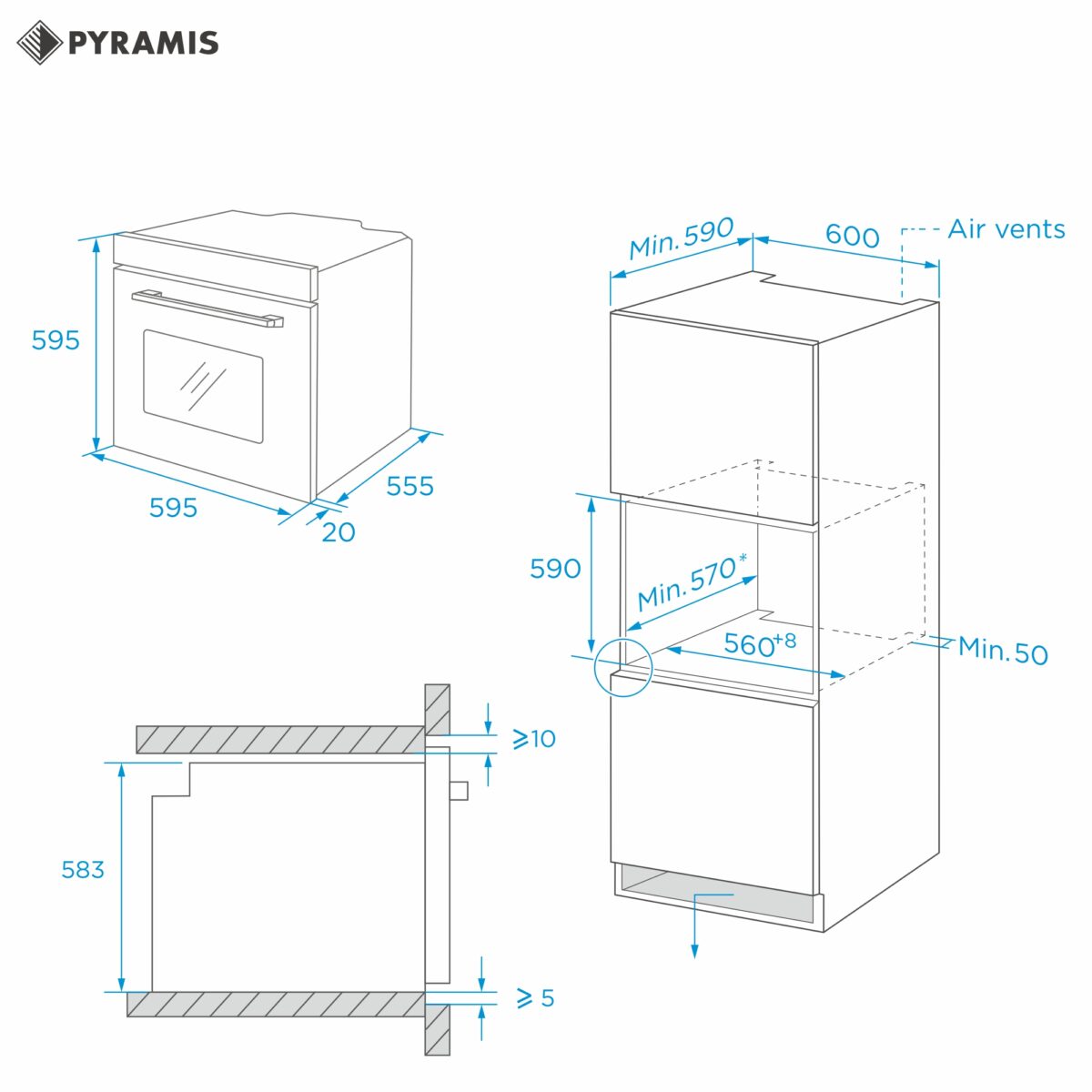 Set Pyramis 8P Black - imagine 3