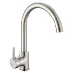 Set chiuveta inox INTL 1B1D ST LN si baterie BELLO crom - imagine 4