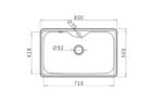 Set chiuveta inox INSET 1B 80x50 LN si baterie BELLO crom - imagine 2