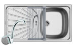 Set chiuveta inox ET 78 1B1D DR LN, baterie SERENO crom si Roll Up
