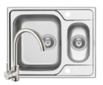 Set chiuveta inox FEDRA EXTRA 62 SM si baterie BELLO crom