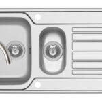 Set chiuveta inox FEDRA EXTRA 100 SM si baterie BELLO crom