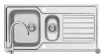 Set chiuveta inox FEDRA EXTRA 100 LN si baterie BELLO crom