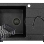 Set chiuveta Pyragranite SPARTA PLUS, baterie IDEA Black si Cos Extensibil