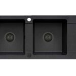Chiuveta Pyragranite MIDO 116x50 2B1D Black